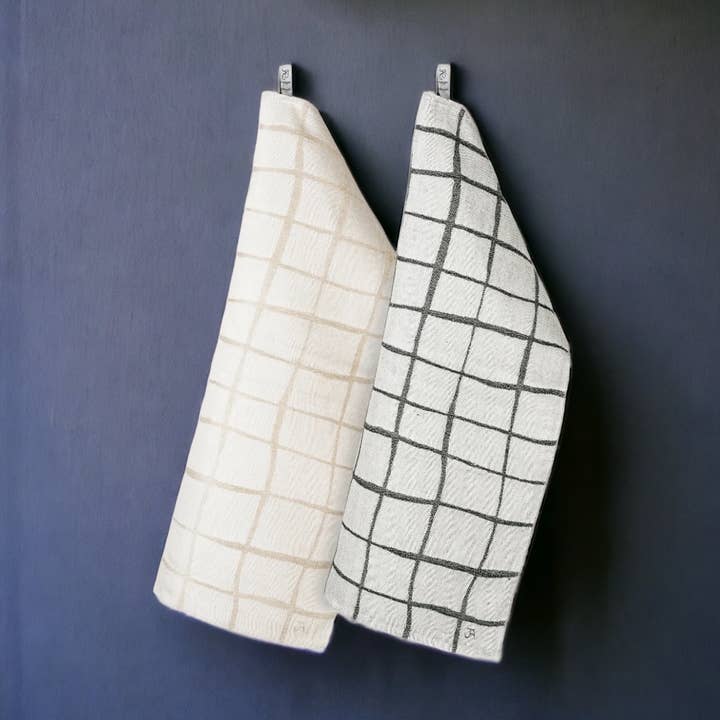 'Brush' linen kitchen towel 20x28" for wholesale by Rune-Jakobsen Design