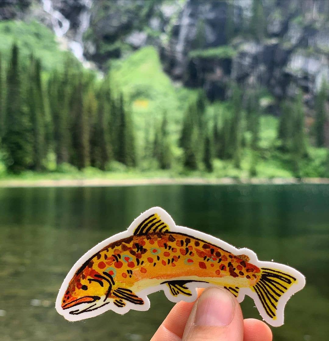 Wildship Studio - Wholesale Sticker - Brown Trout Animal Vinyl Sticker3