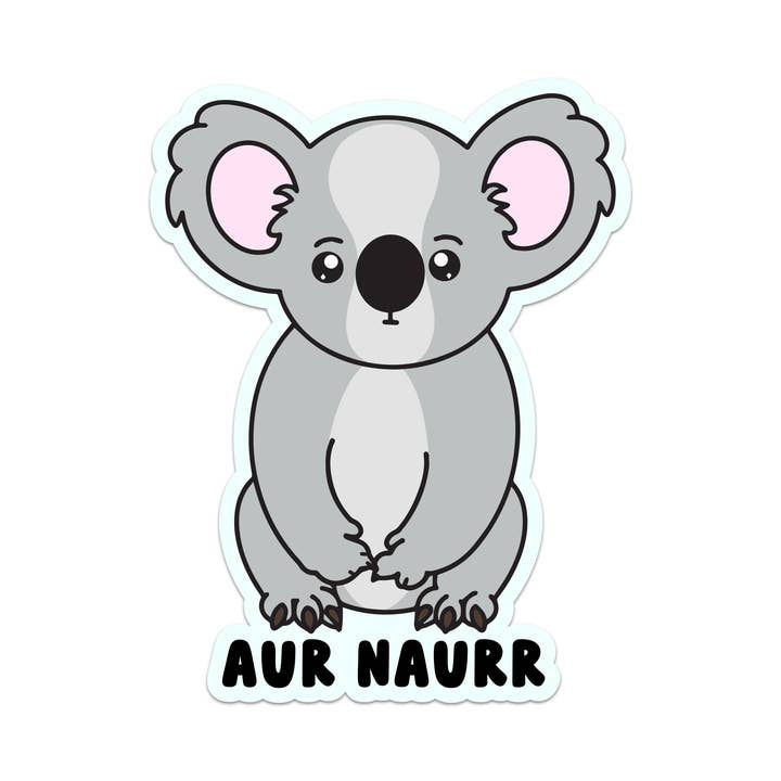 Aur Naurr Vinyl Sticker for wholesale by Mouthy Broad