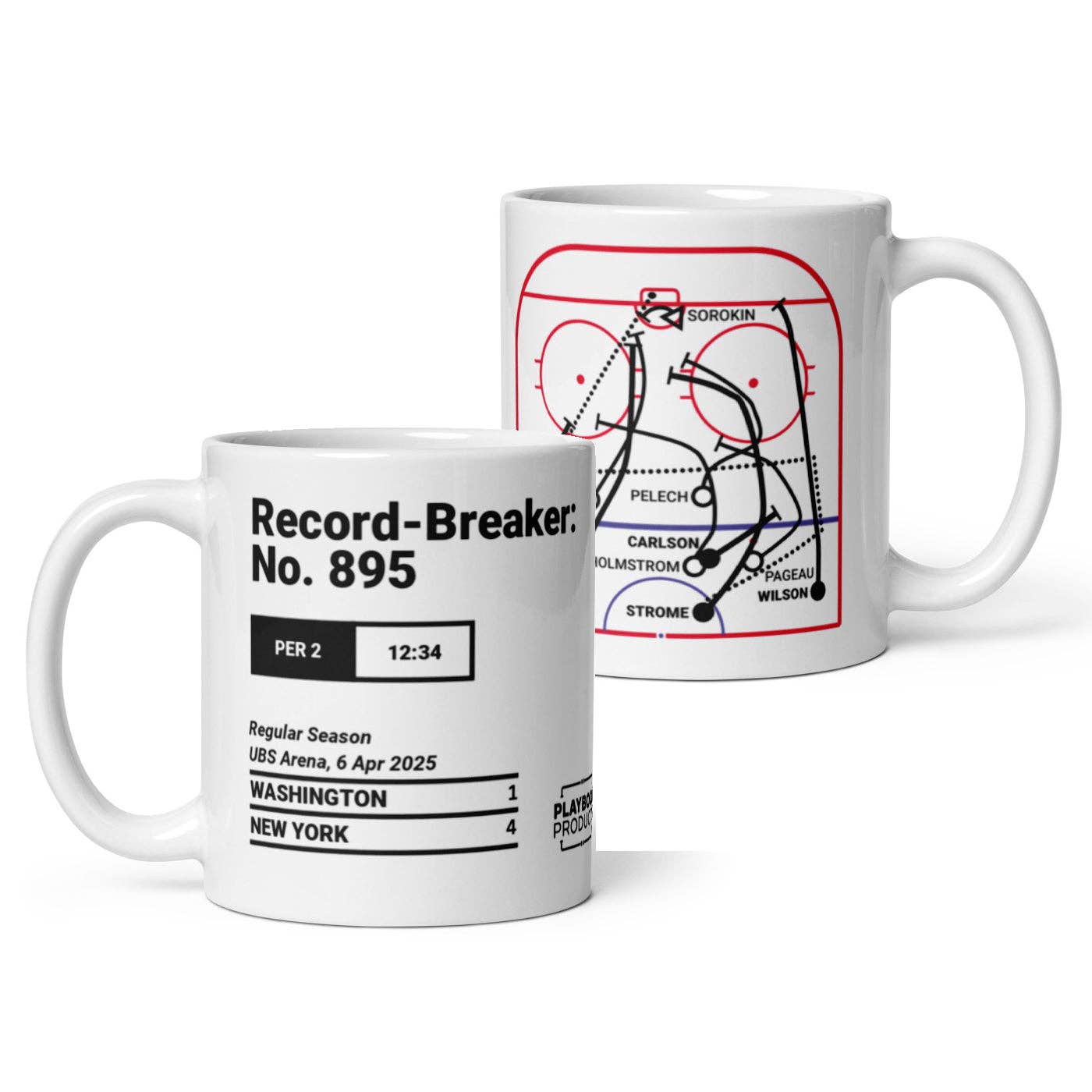 Playbook Products - Wholesale Coffee Mug - Washington Capitals Greatest Goals Mug: Record-Breaker: No. 895 (2025)0