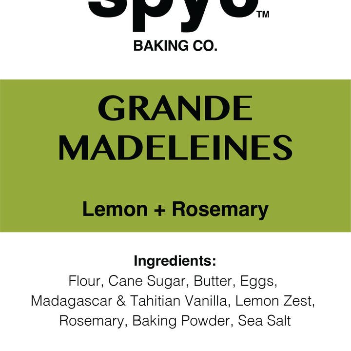Grande Madeleine Cakes/Lemon + Rosemary for wholesale by Coffee At Dawn