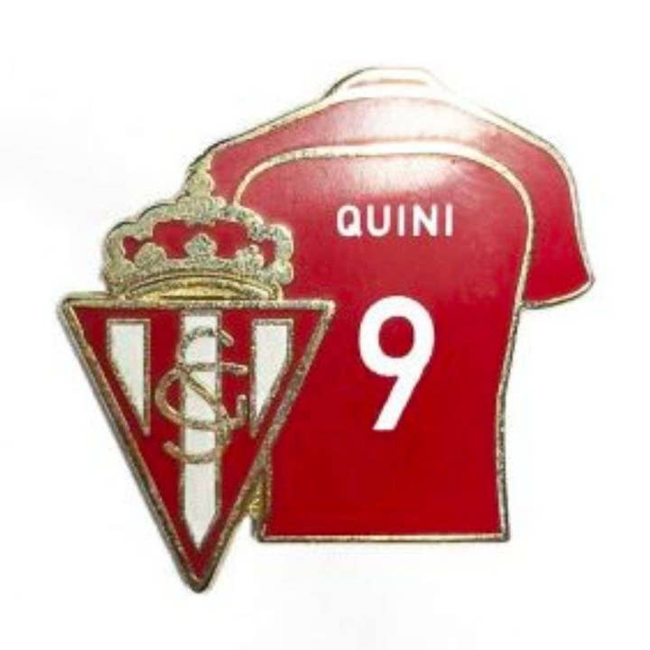 Astur Pins - Wholesale Lapel Pin/Button - Pin - Soccer Jersey 9 Quini - Sporting Gijon0