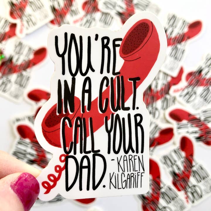 Pegatina True Crime You're in a Cult Murderino para venta al por mayor de Debbie Draws Funny