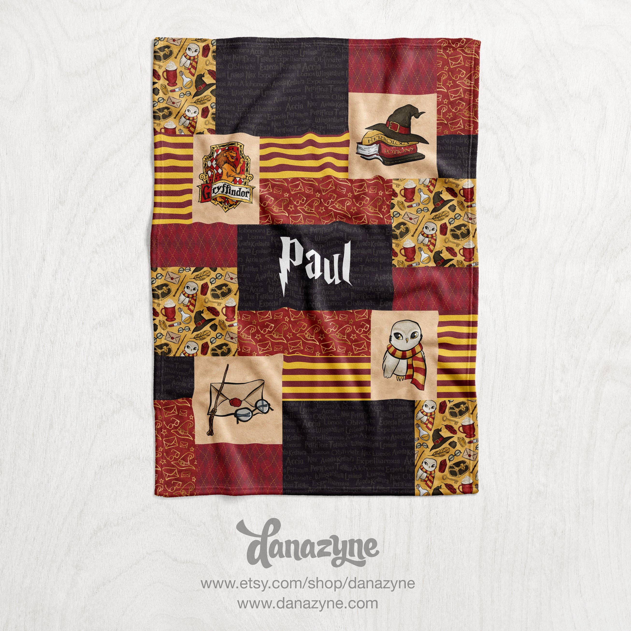 Danazyne - Wholesale Bedding Blanket - Kids & Baby - Personalized Harry Potter Inspired Blanket - Gryffindor0