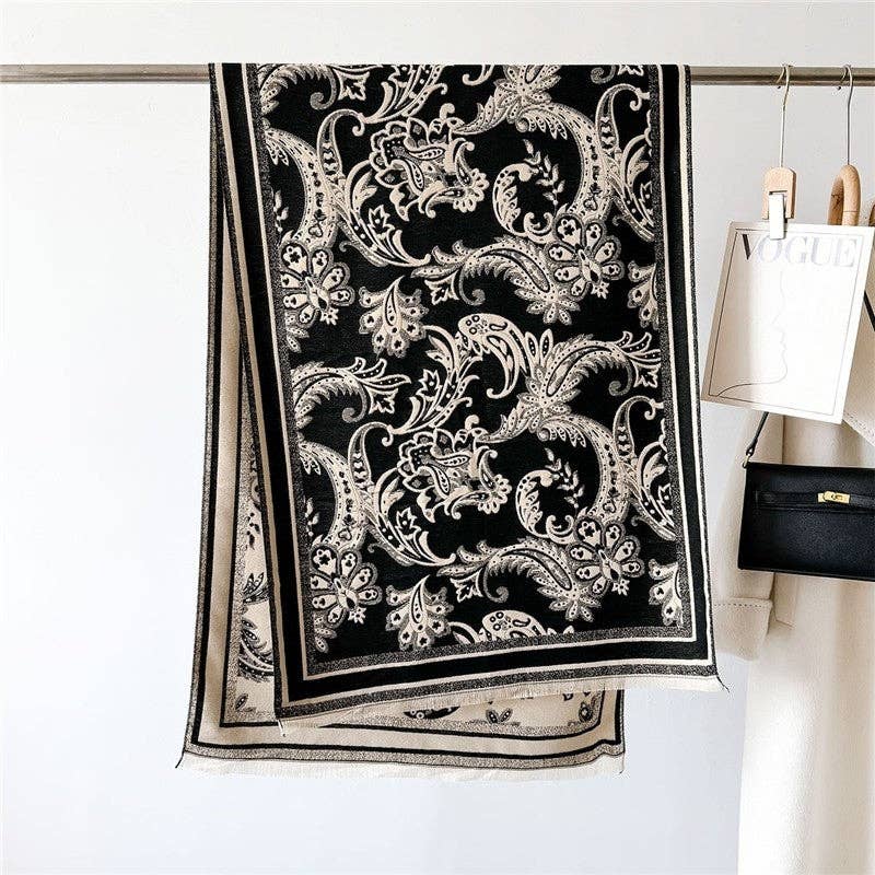 Ekartini - Wholesale Scarf - Women's - Women's Double-Sided Camellia Scarf   Chanel-Style Elegant Warm Neck Warmer Shaw2