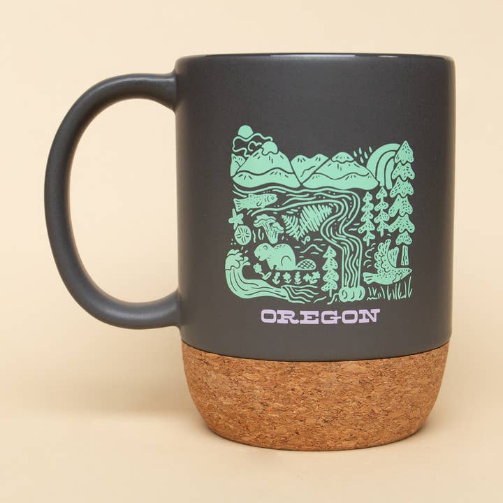 Oregon Adventures Cork Mug for wholesale by Tender Loving Empire