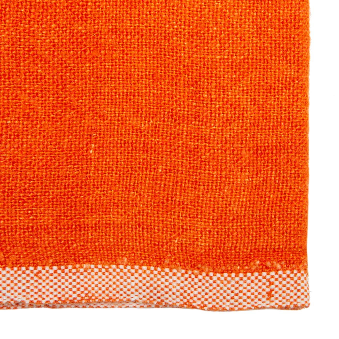 Caravan Home - Wholesale Dinner & Cloth Napkin - Chunky Linen Orange Napkins 20x20 - Set of 42