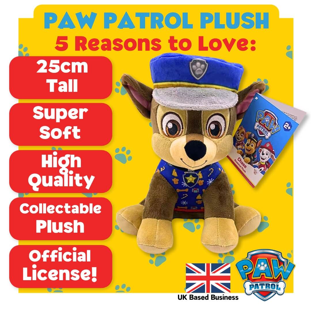 Baby Republic – wholesale Stuffed/plush toy – Kids & baby – Paw Patrol Chase 25cm Medium Sitting Plush1