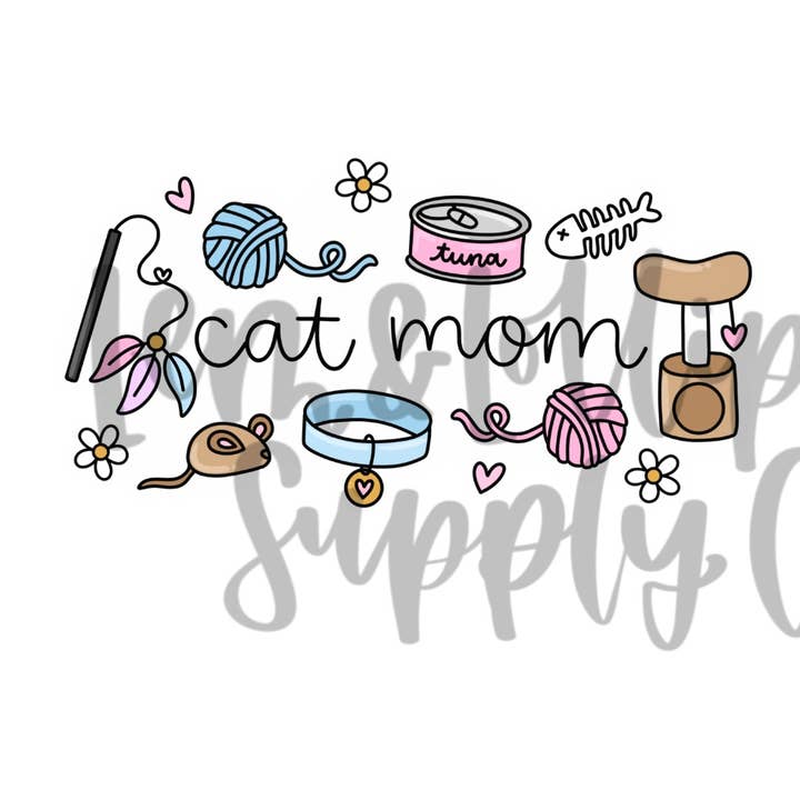 Cat mom Sticker for wholesale by Lem&Lollipops Supply Co. LLC