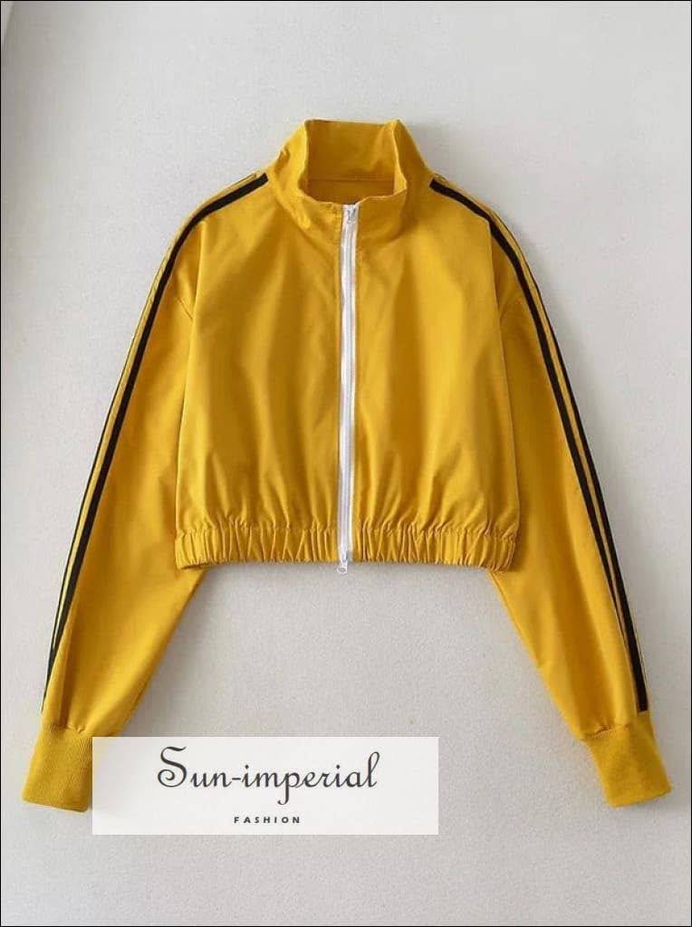 Sun Imperial - Wholesale Tracksuit - Women's - Women Striped Training Tracksuit Set With Double Zip Jacket14