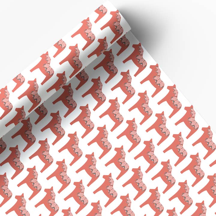 Holiday Dala Gift Wrap // Glossy for wholesale by Juniper Blue