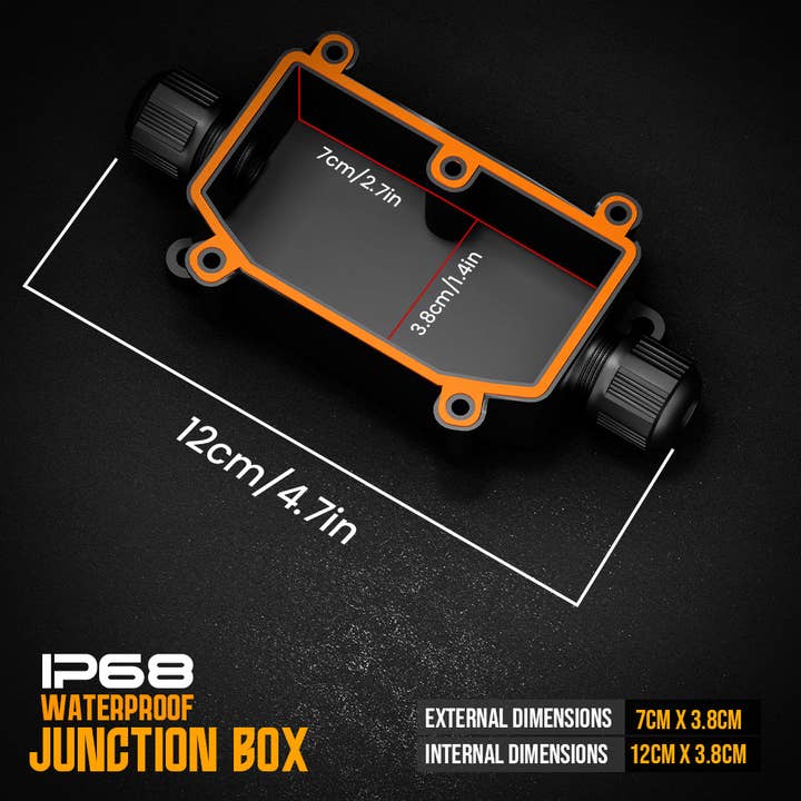 Ledsone – wholesale Outdoor/lawn light – IP68 Waterproof Junction Box Case For Electrical Cable Wire Connector~559914