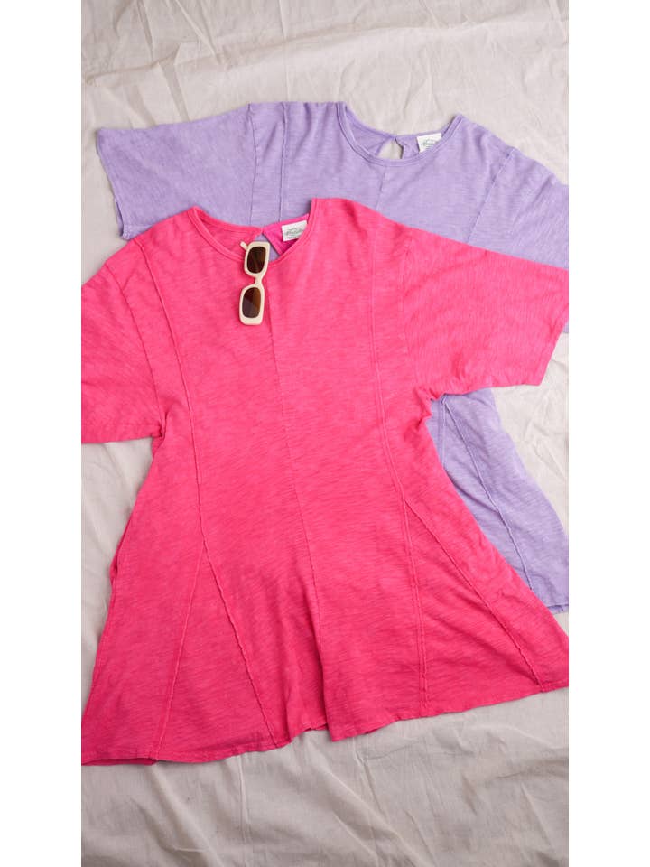 VERY J - Wholesale Romper - Women's - NP70727-Mineral Washed Oversized Knit Comfy Romper