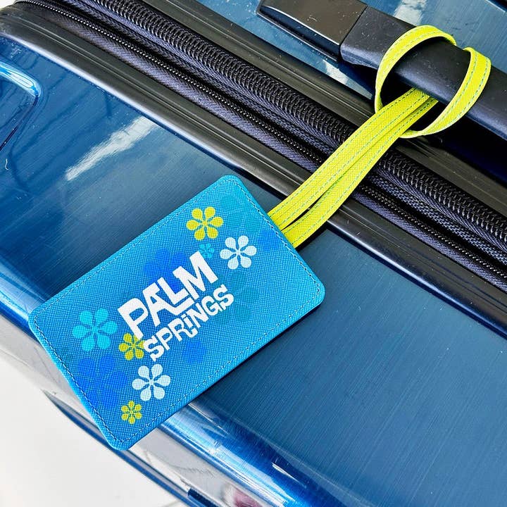 Destination PSP - Wholesale Luggage Tag - Palm Springs Modfest Luggage Tag - Blue