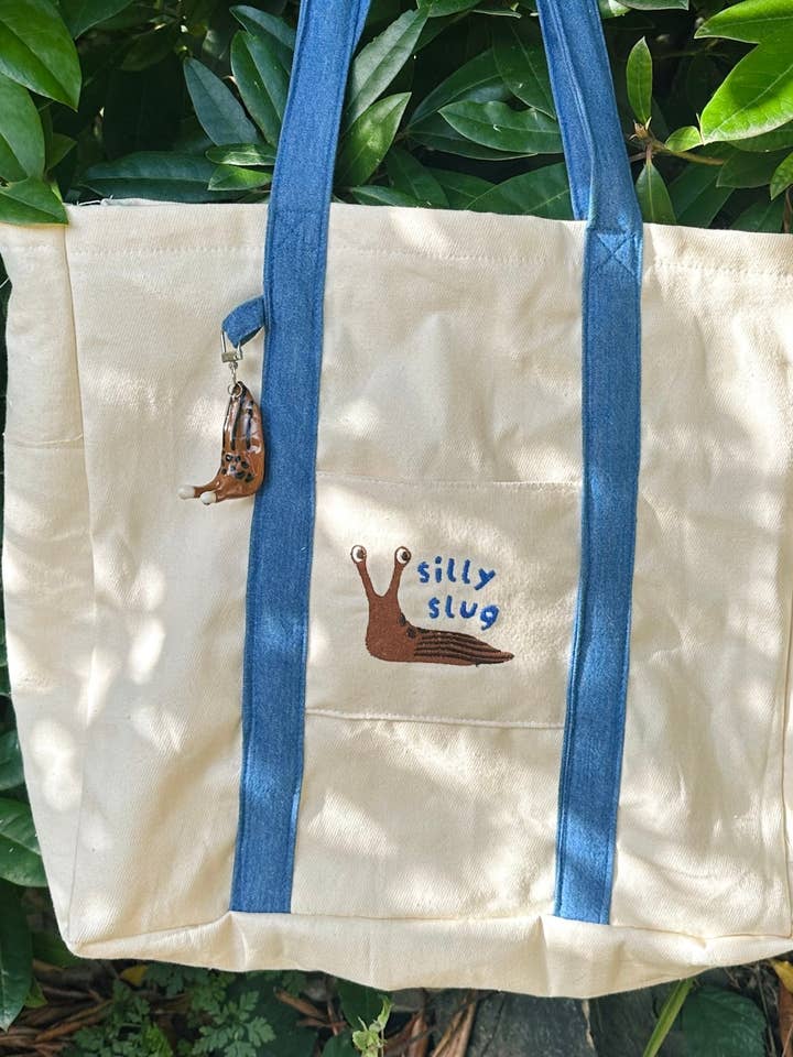 Silly Slug Tote Bag for wholesale by Slug Studios