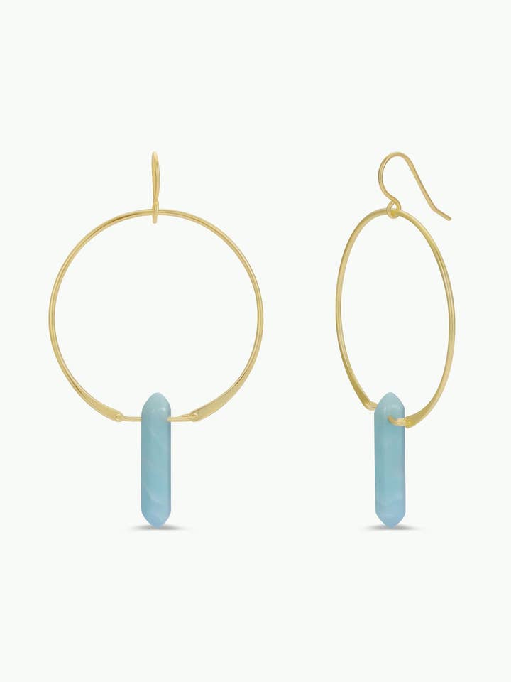 Cerchi - Amazonite - Orecchini in oro per la vendita all'ingrosso da parte di JaxKelly