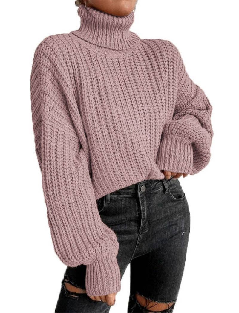 safistyle - Wholesale Knit Sweater - Women's - Chunky Knit Turtleneck Sweater1