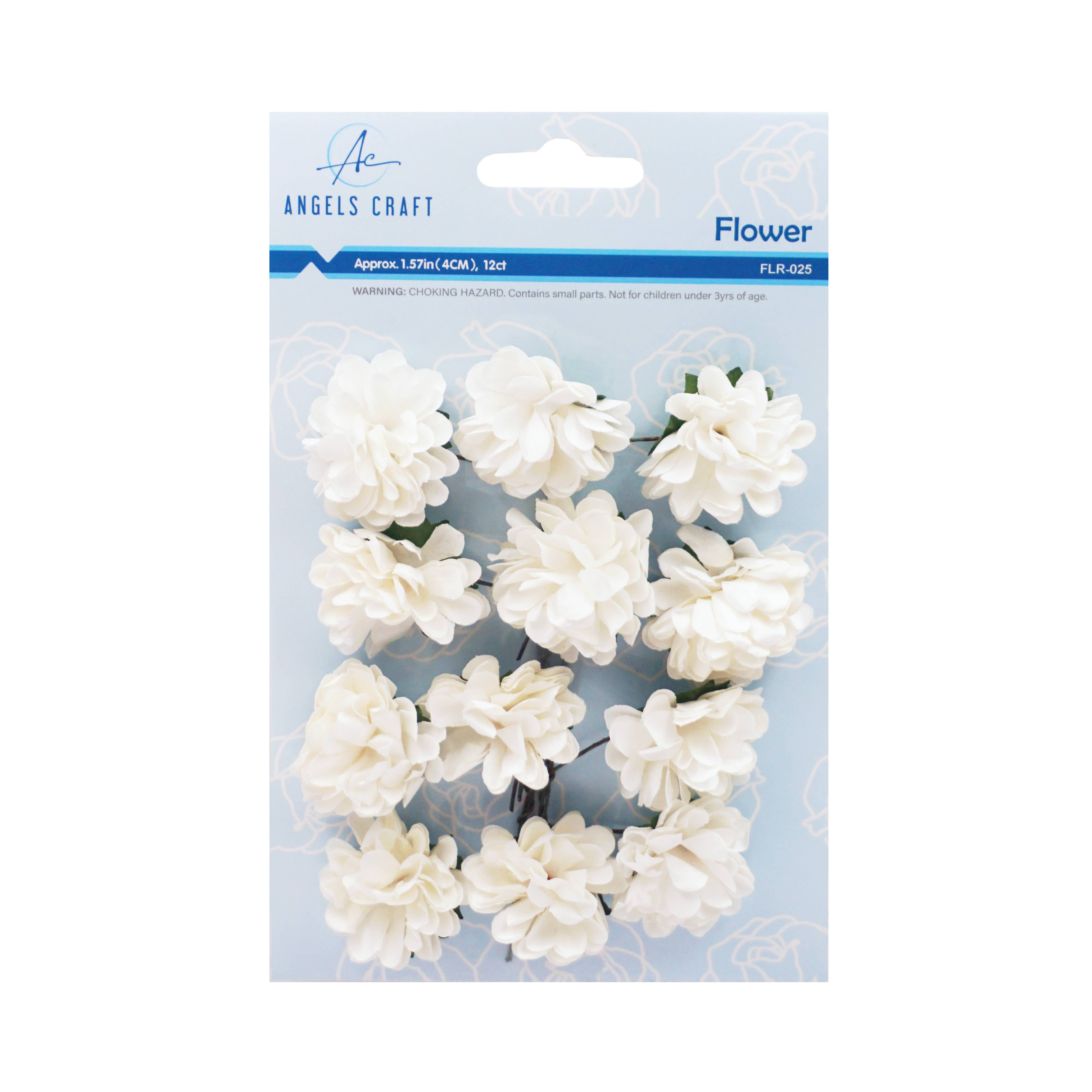 Angels Craft - Venta al por mayor Flores artificiales - Flores de papel (Zinnia) con alambre, 12 quilates y 1,57 pulgadas1