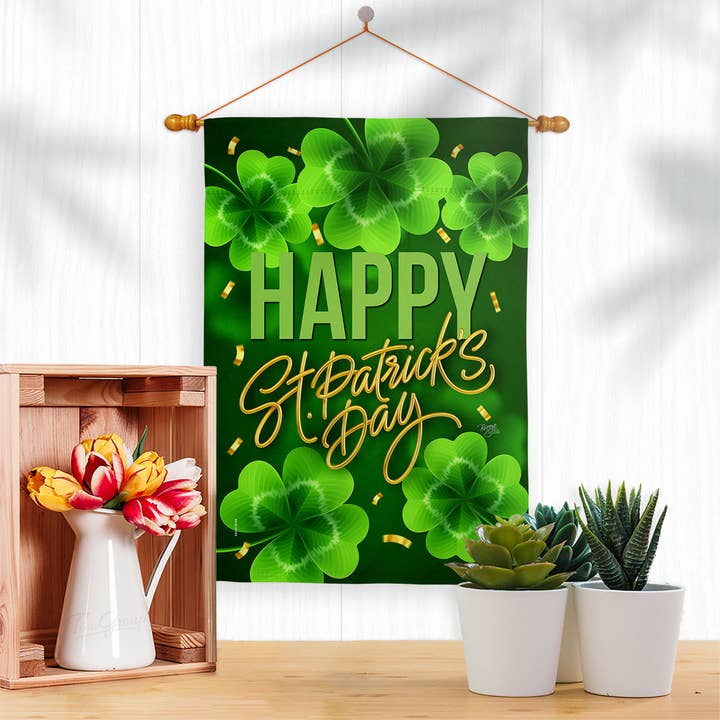 Two Group Flag Co - Wholesale Flag - Flag St. Patty Cover St Patrick Garden House 2-Sided Home2