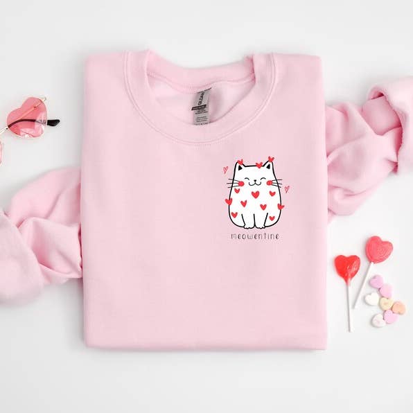 Cat Valentine Sweatshirt, Valentines Day Shirt, Cat Lover Sw for wholesale by Unicorntrendz