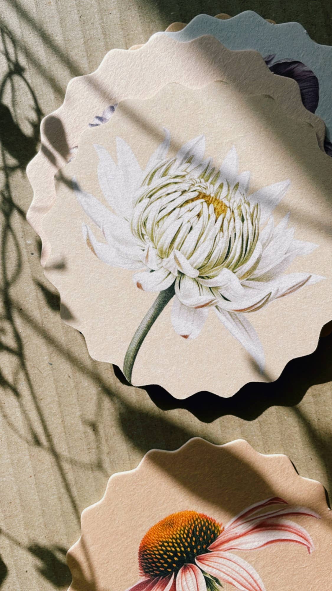 30x40 – Großhandel Untersetzer – Untersetzer-Set mit Blumenmotiven, Sternform7