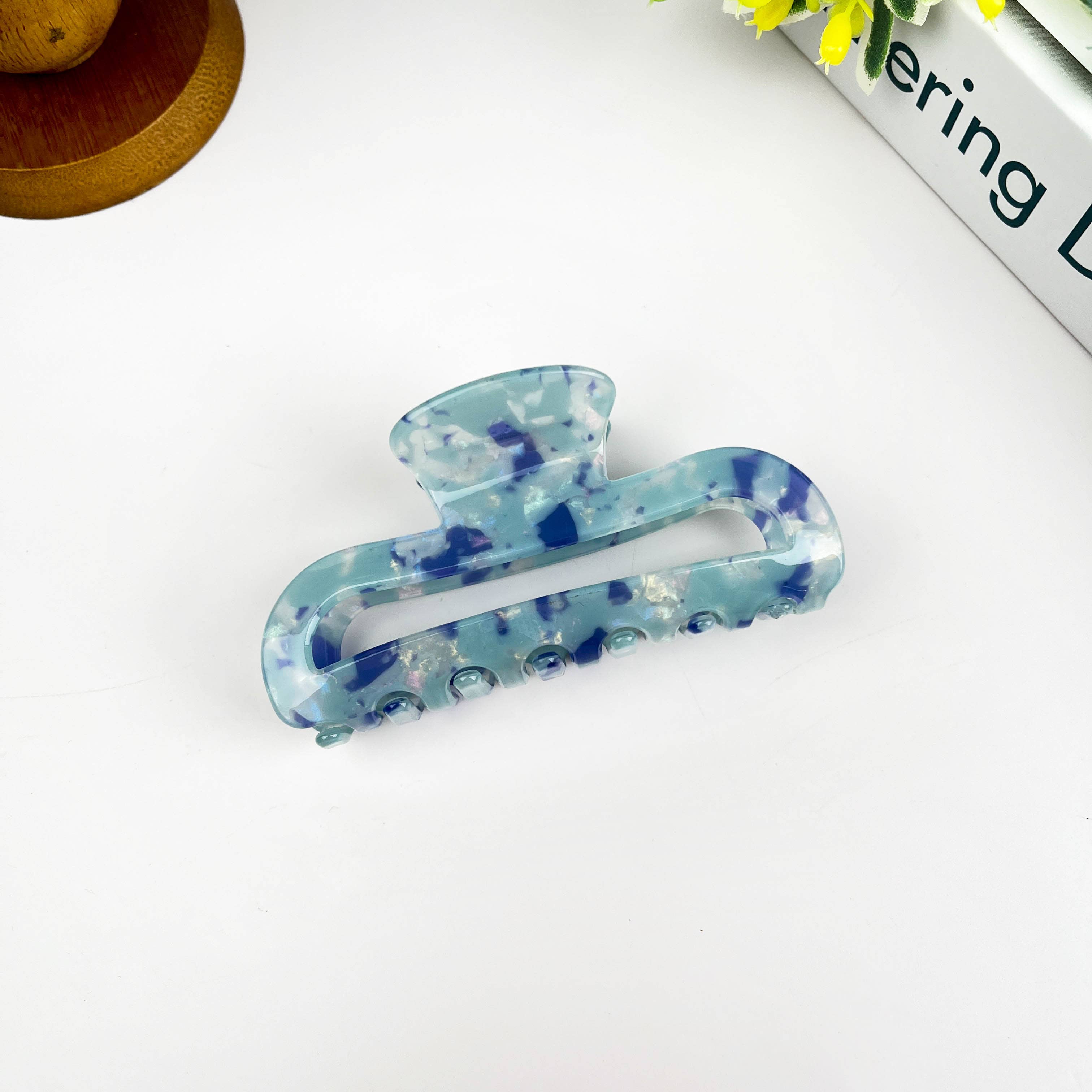 SoapElenGlen - Vendita all'ingrosso Fermaglio per capelli - Donna - Clip ad artiglio cavo rettangolare5