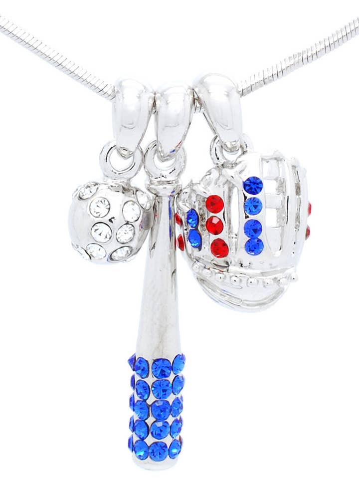 Collier Combo Batte/CLEAR Balle/Gant pour la vente par Fan Star Jewelry