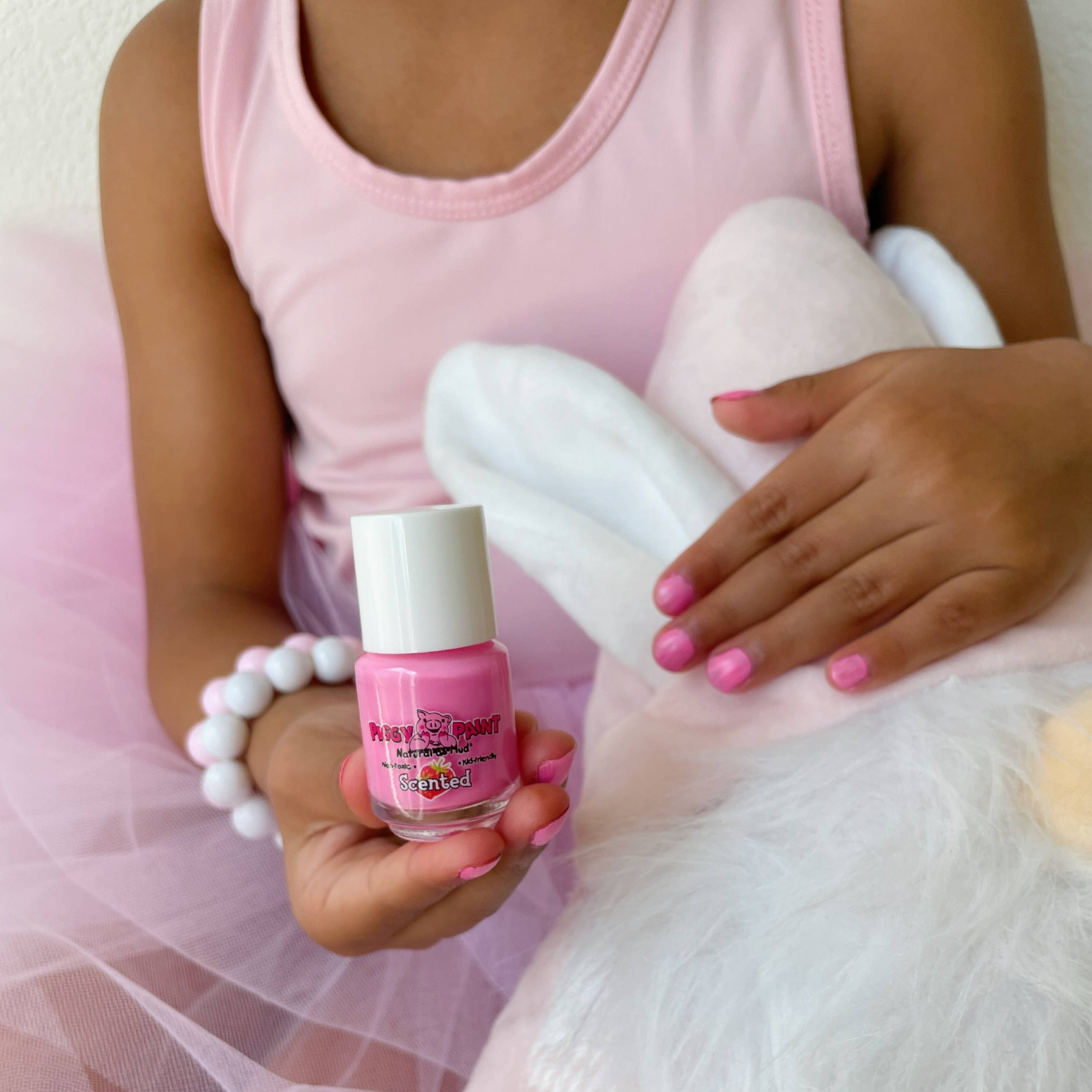 Piggy Paint - Wholesale Nail Polish - Kids - Scented Sassy Strawberry Non-Toxic Kids Nail Polish 🍓3