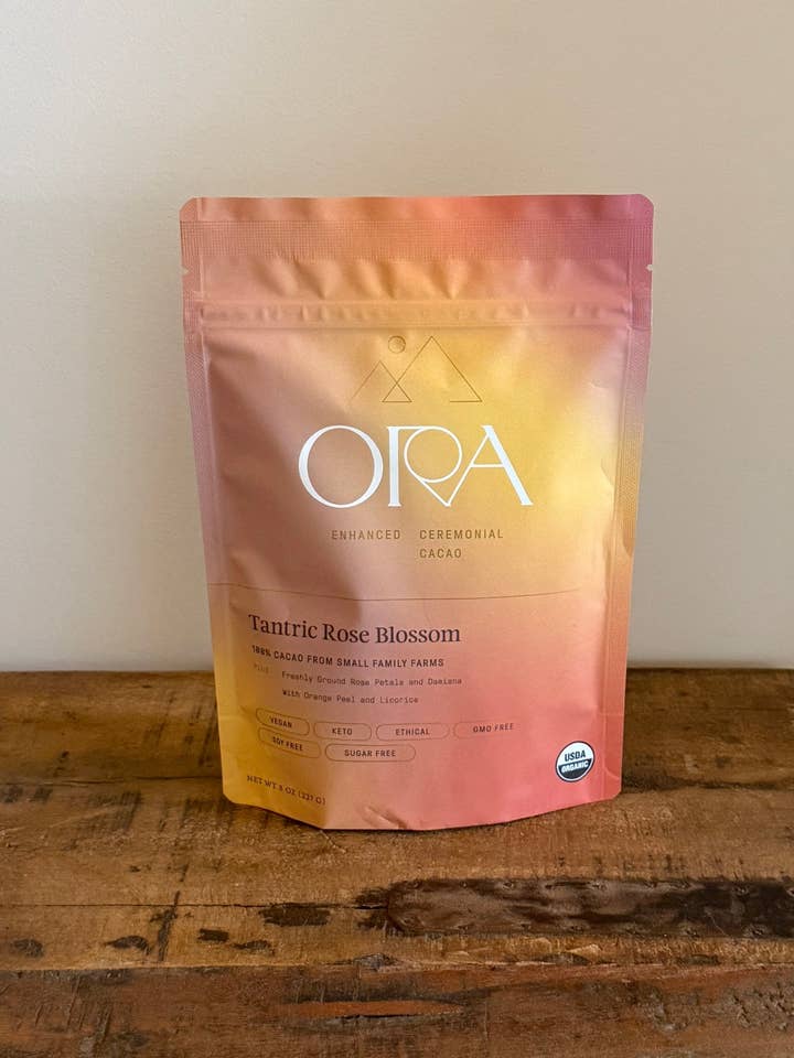 Tantric Rose Blossom Enhanced Cacao for wholesale by Mount Sunny