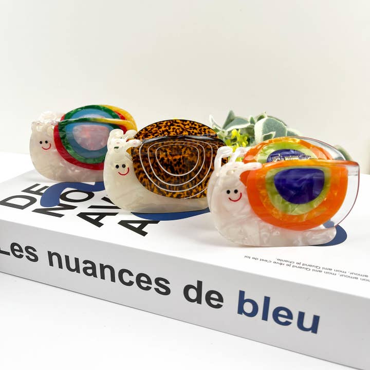 TheDivaSoap - Wholesale Hair Clip - Women's - Cute Colorful Snail Hair Clip, Acetate Claw Clip5