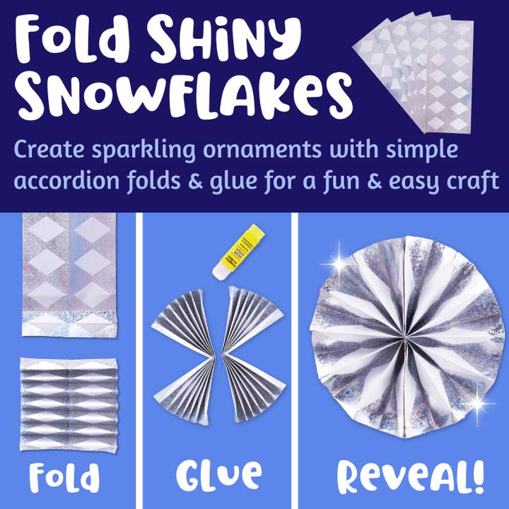 Faber-Castell / Creativity for Kids - Wholesale DIY Craft Kit - Kids - Make Your Own Cutout Paper Snowflake Ornaments Kit for Kids