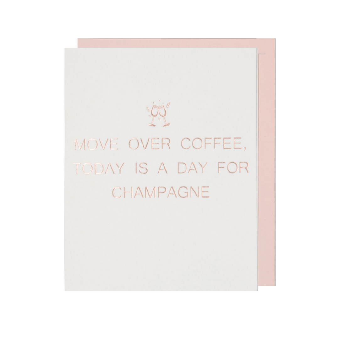 WowWordZ - Wholesale Congratulations Card - Celebration Card – Move Over Coffee, Champagne Birthday Card2