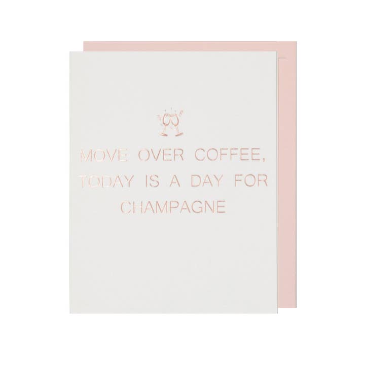 WowWordZ - Wholesale Congratulations Card - Celebration Card – Move Over Coffee, Champagne Birthday Card2