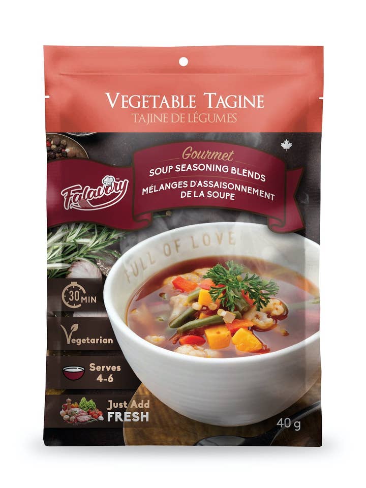 Vegetable Tagine 14 x 40g for wholesale by Falavory Soup Seasoning Blends