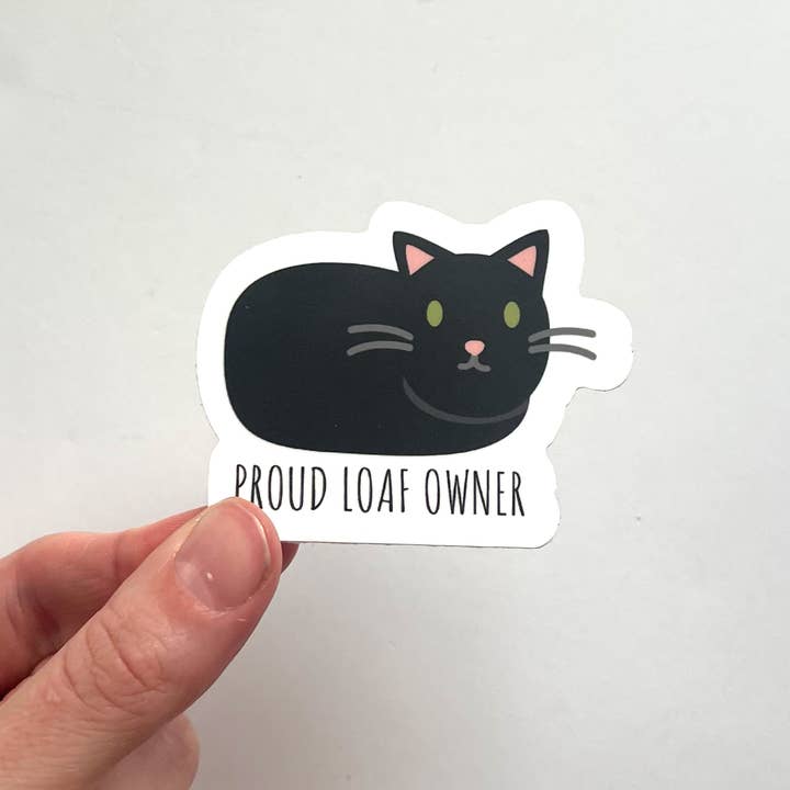 Proud Loaf Owner Sticker - Black for wholesale by Keegsie Designs