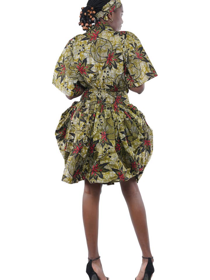 Satsuma Wholesale - Wholesale Dress - Women's - Ankara Short Balloon Dress2