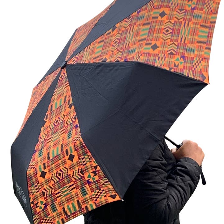 Kente Print Premium Automatic Umbrella for wholesale by Venus Island