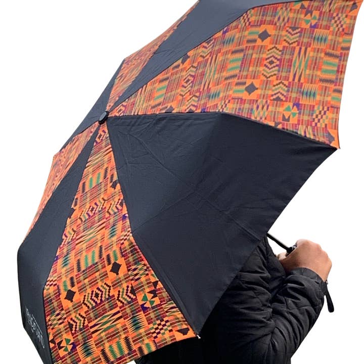 Kente Print Premium Automatic Umbrella for wholesale by Venus Island