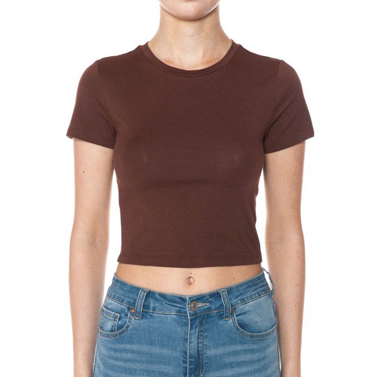 UP CLOTHING - Vente T-shirt – femme - T-SHIRT COURT À MANCHES COURTES ET COL ROND10