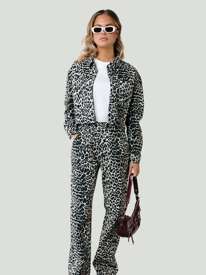 Tinsley Denim Worker Pants | Beige for wholesale by Colourful Rebel