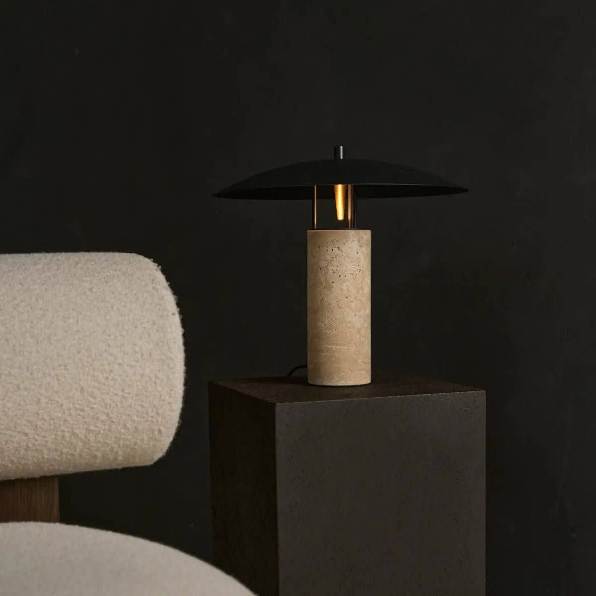 Tavellio - Wholesale Accent/Desk Lamp - Nicolaas Travertine Lamp | Elegant and Timeless Design6