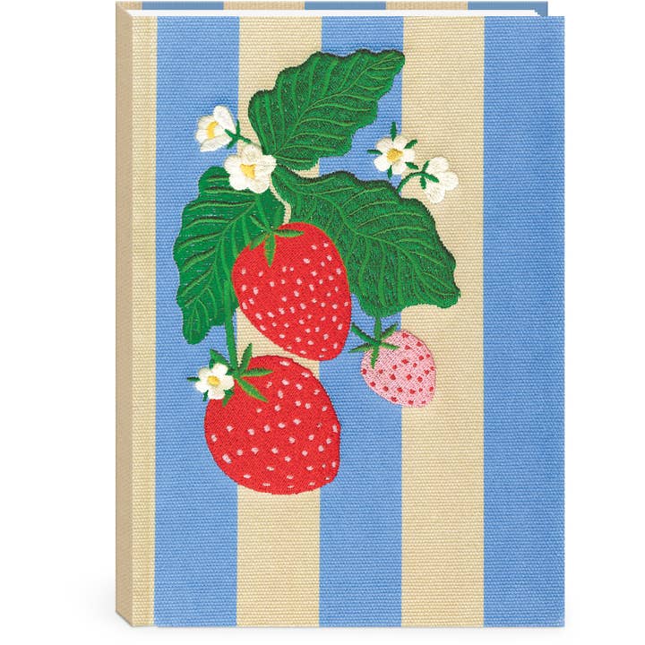STRAWBERRIES CANVAS JOURNAL for wholesale by Lady Jayne