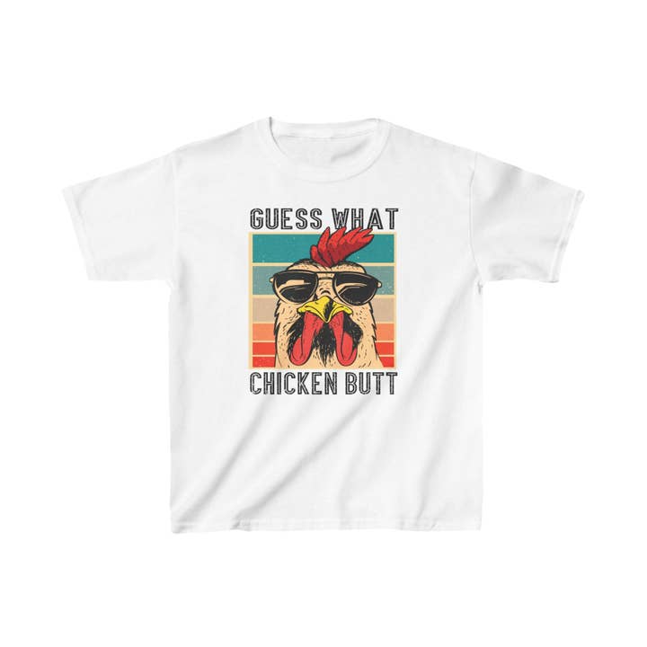 Dobyns Family Creations LLC - Wholesale Screen Printed T-Shirt - Kids - Guess What Chicken Butt Kids Tee Shirt