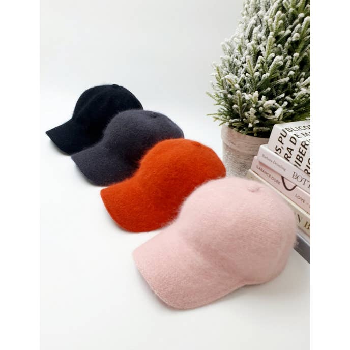 Comfortarians - Wholesale Baseball cap – Unisex - Women Men Angora Wool Fall Winter Cap Wool Warm Adjustable2