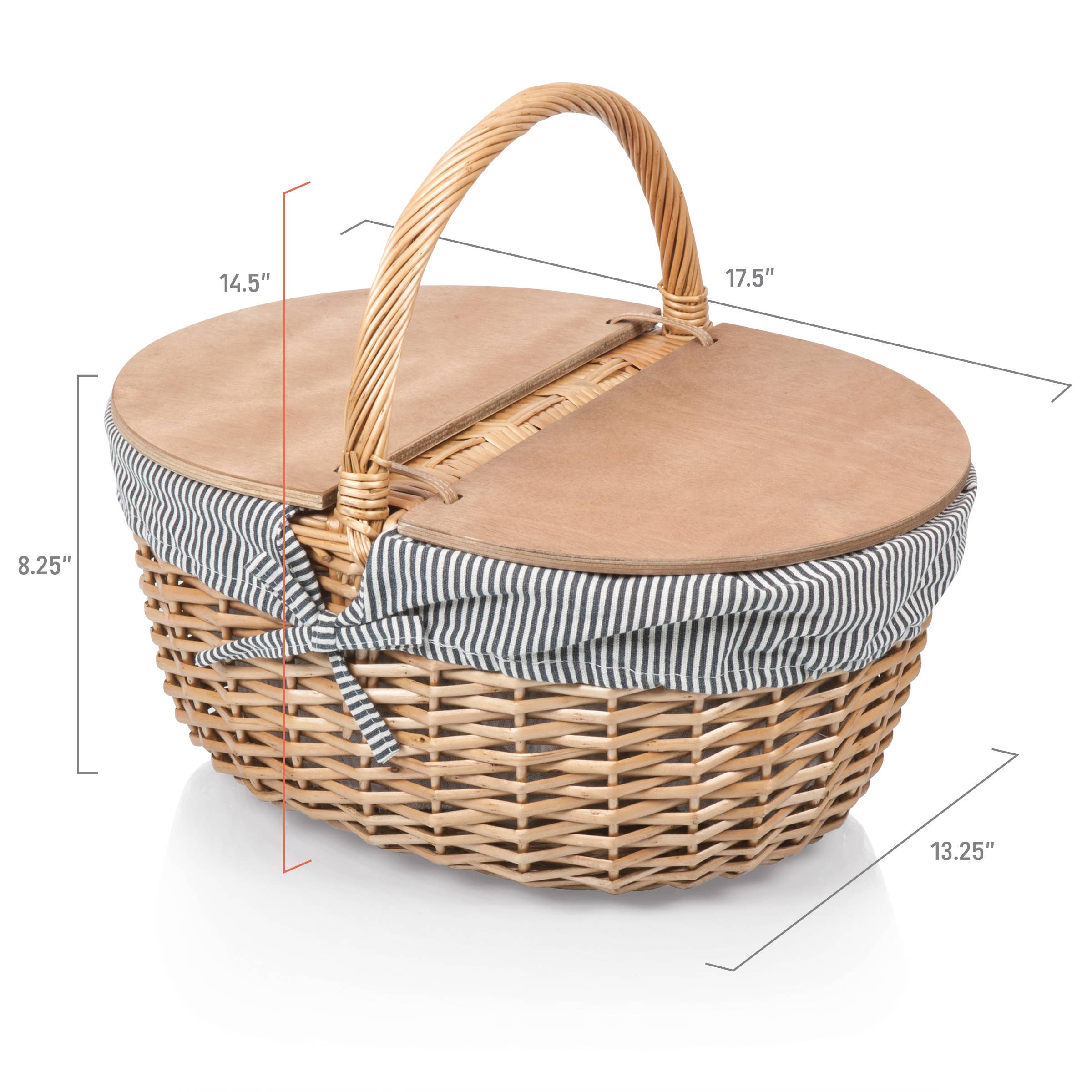 Picnic Time Family of Brands - Wholesale Picnic Basket - Country Vintage Picnic Wicker Basket11