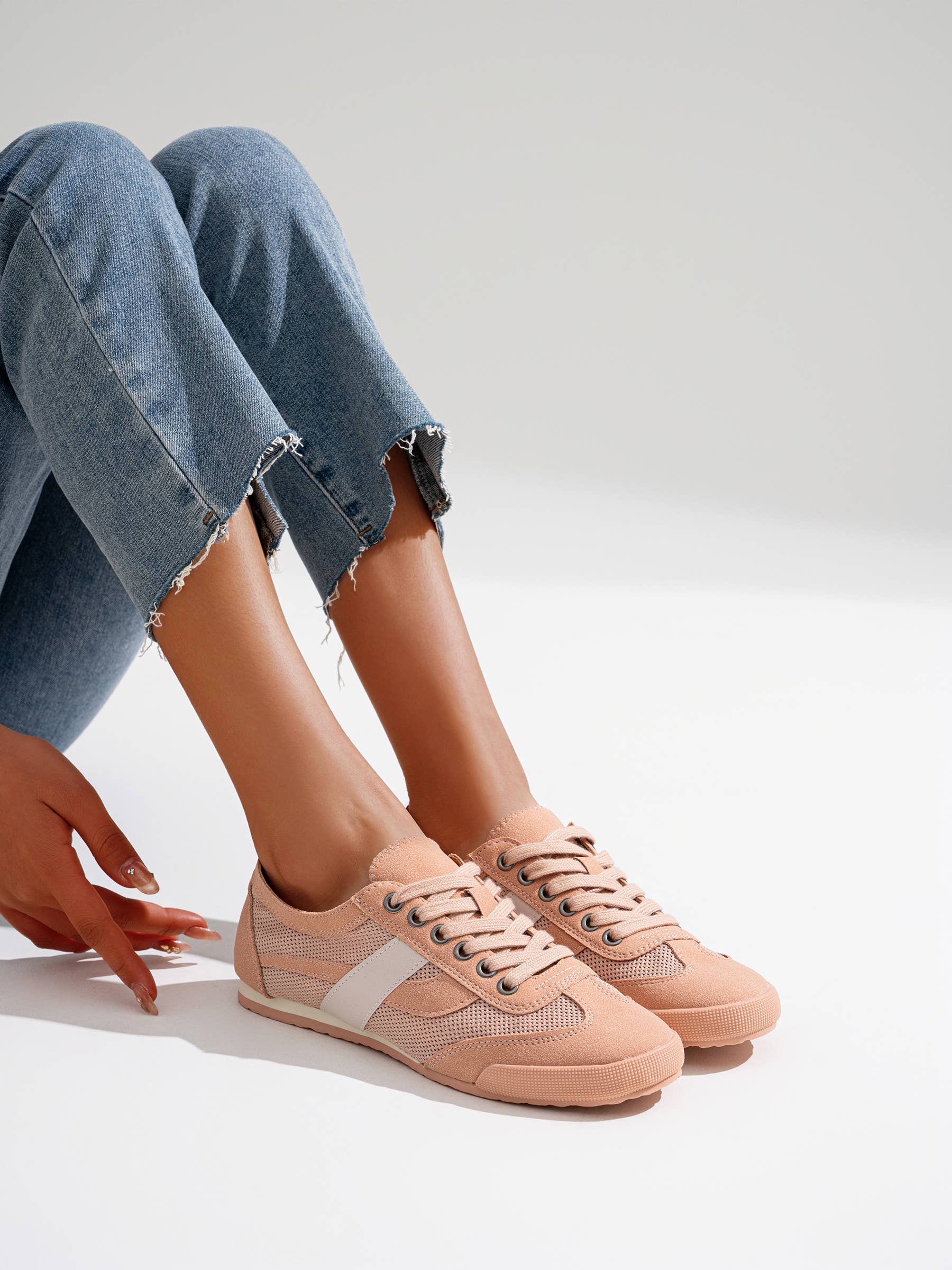 CEREZA - Wholesale Sneakers - Dames - Dunne zool Retro Trainers Sneakers Mesh Materiaal2