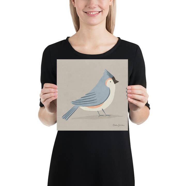 Betsy Siber, Illustration - Wholesale Art Print - Tufted Titmouse Art Print1