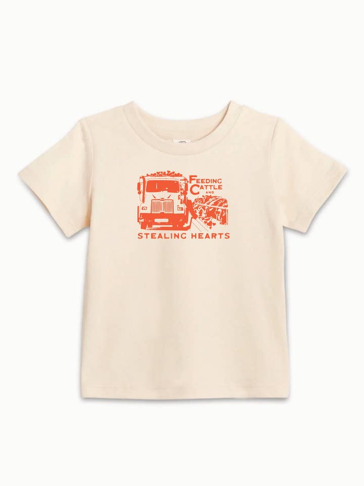 Kids Feeding Cattle and Stealing hearts Tee for wholesale by Bar A Apparel