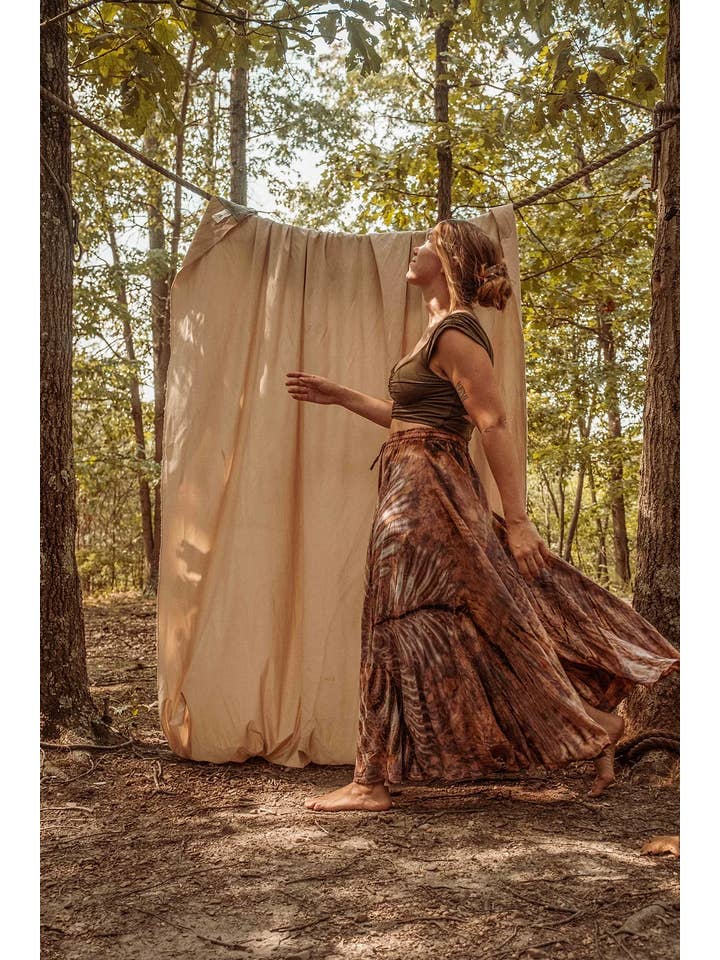 Gardenbelle Shop - Wholesale Broek - Dames - Hippie Boho handgeverfde Palazzo-broek, Bodhi soepelvallende broek11