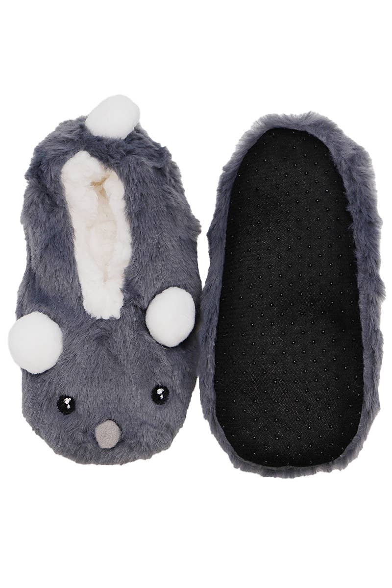 ASSORTED Kids Koala Bear Fuzzy Fur Fleece Lounge Moccasins for wholesale on Faire1